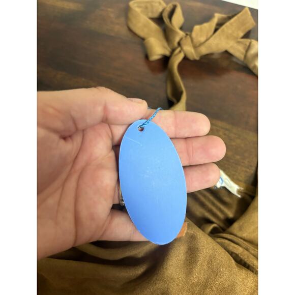 Your Favorite by PacSun Brown Suede-Style Halter Peplum Top – NWT – Size M - Picture 6 of 9